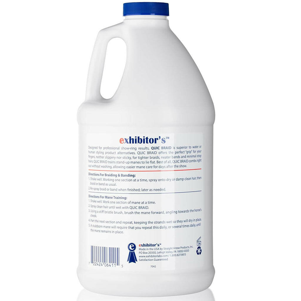 Exhibitor's Quic Braid  Mane & Tail Control Spray for Horses