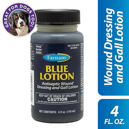 Farnam Blue Lotion Antiseptic Wound Dressing and Gall Lotion For Horses & Dogs(4 oz)