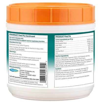 Farnam Cough Free Respiratory Supplement Health Pellets for Horses