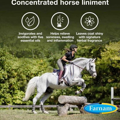Farnam Vetrolin Linament Muscle & Joint Pain Relief For Horses (Gallon)