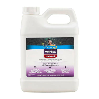 Farnam Vetrolin Sore Muscle & Joint Pain Relief Horse Liniment Spray(32 oz)