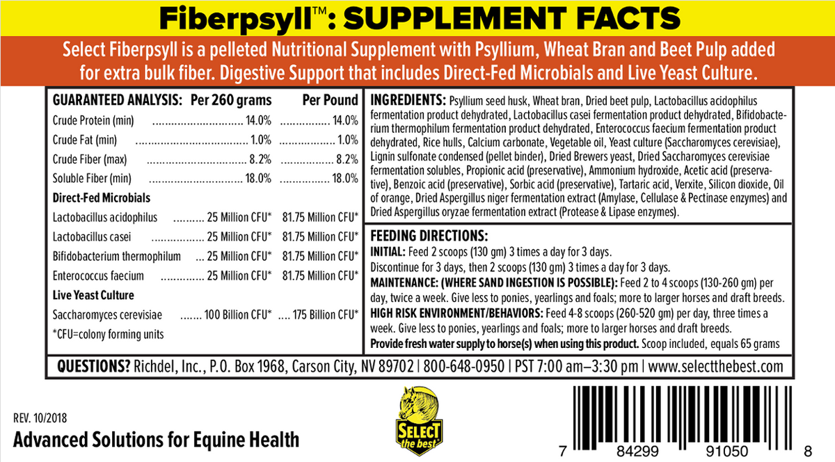 Fiberpsyll 4-in-1 Digestive Support for Horses