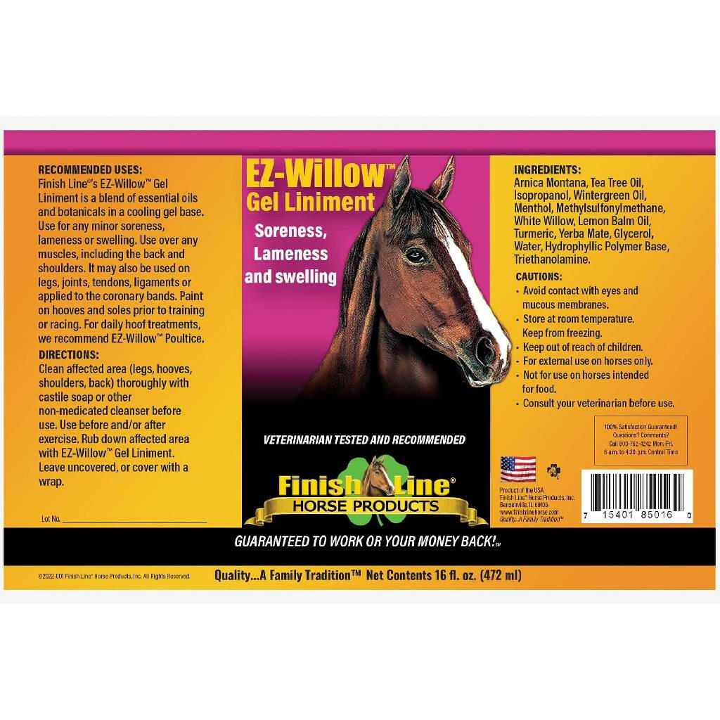 Finish Line EZ-Willow Liniment Gel Gel For Horses