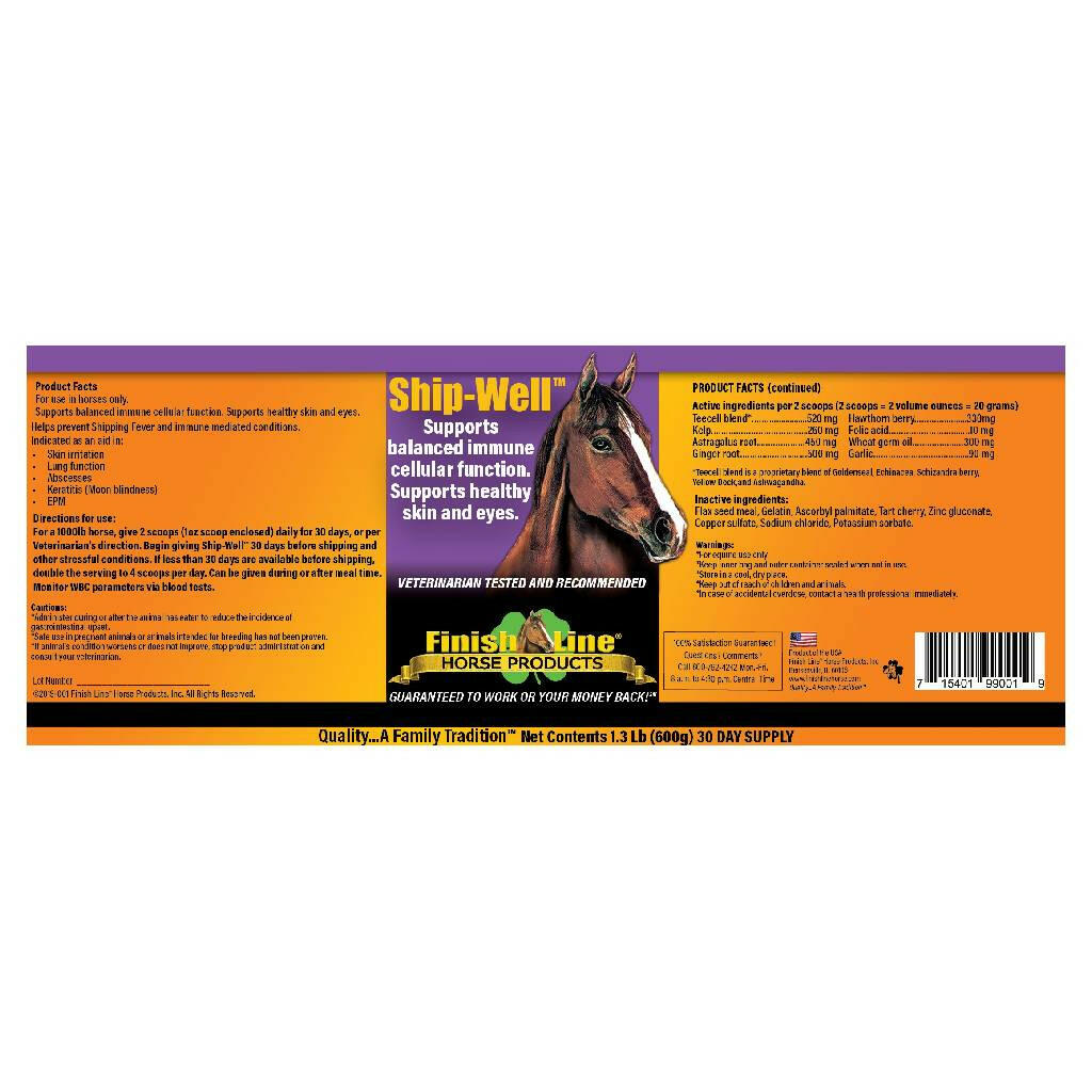 Finish Line Ship Well Immune Cellular Function Support Supplement For Horses