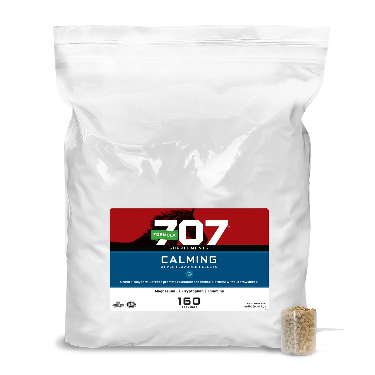 Formula 707 Calming Apple Flavored Pellet Supplement for Horses