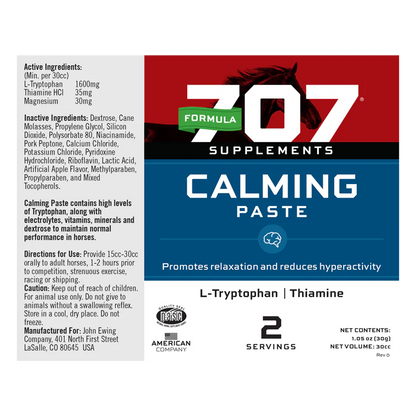 Formula 707 Calming Paste For Horses (30 cc)