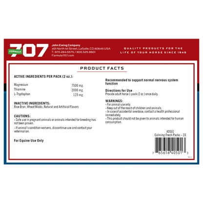 Formula 707 Calming Pellets Daily Fresh Packs For Horses (28 Day Supply)