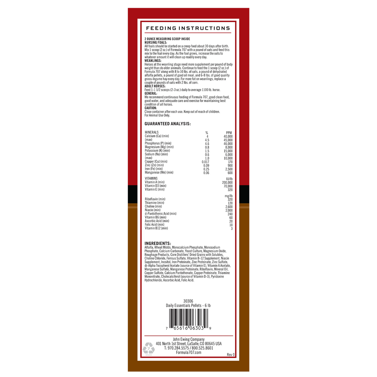 Formula 707 Daily Essentials Vitamins & Minerals Supplement for Horses