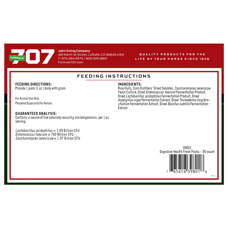 Formula 707 Digestive Health Daily Fresh Packs For Horses (56 Day Supply)