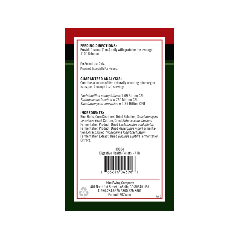 Formula 707 Digestive Health Horse Supplement Pellets
