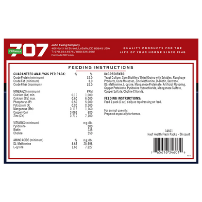 Formula 707 Hoof Health Daily Fresh Packs For Horses (56 Day Supply)