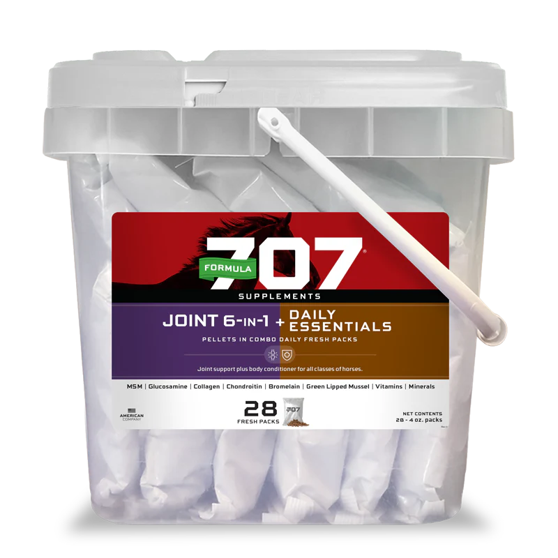 Formula 707 Joint 6-in-1 + Daily Essentials Combo Daily Fresh Packs For Horses (28 Day Supply)