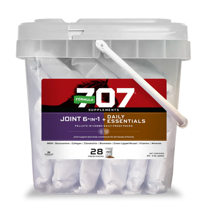 Formula 707 Joint 6-in-1 + Daily Essentials Combo Daily Fresh Packs For Horses (28 Day Supply)