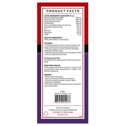 Formula 707 Joint 6-in-1 Pellets Horse Supplement