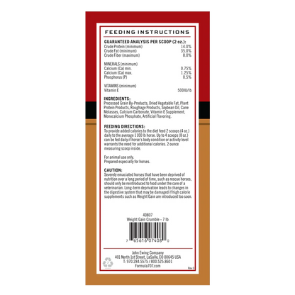 Formula 707 Weight Gain Supplement for Horses