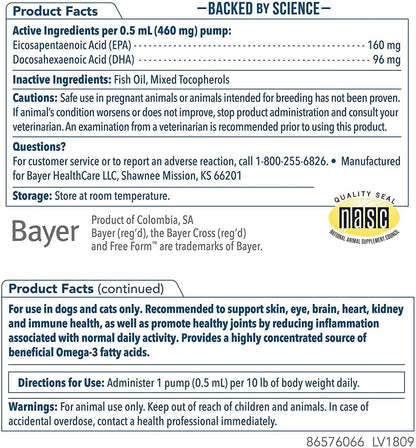 Free Form Omega-3 Liquid for Dogs and Cats (4 oz)