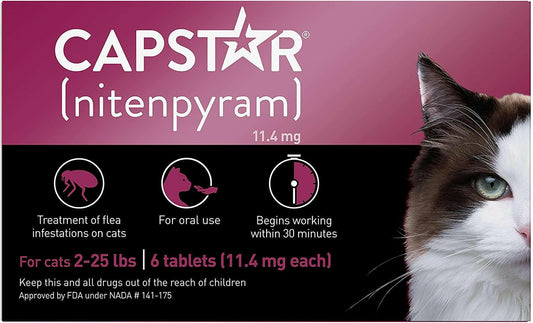 Capstar Oral Flea Treatment for Cats 2-25 lbs (6 Doses)