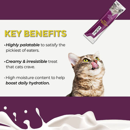 Fussie Cat Chicken in Goat Milk Puree Lickable Cat Treats, 0.5-oz x 4-tubes