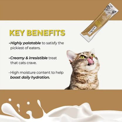 Fussie Cat Chicken with Beef in Goat Milk Puree Lickable Cat Treats, 0.5-oz x 4-tubes