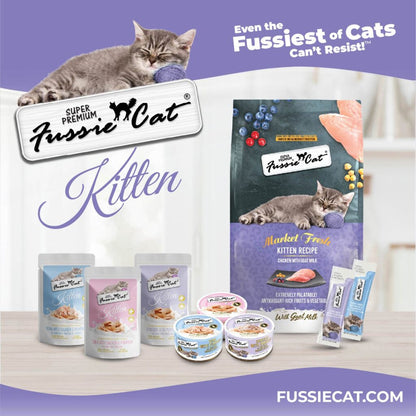 Fussie Cat Chicken with Pumpkin in Goat Milk Puree Lickable Kitten Recipe, 0.5-oz tube, 4-count