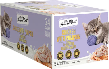 Fussie Cat Kitten Recipe Chicken with Pumpkin in Goat Milk Mousse & Shreds, 24-pack