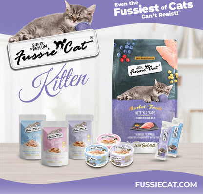 Fussie Cat Kitten Recipe Chicken with Pumpkin in Goat Milk Mousse & Shreds, 24-pack