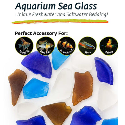 Galapagos Aquarium Sea Glass For Reptiles - 4 lb bag