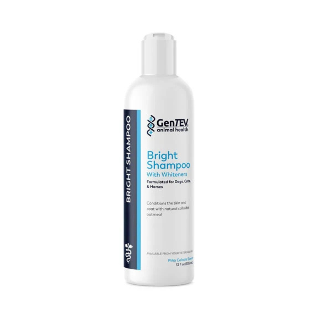Gentev Bright Coat Whitening Shampoo for Dogs, Cats & Horses, 12 oz