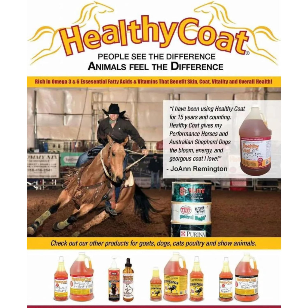 Healthy Coat Apple Flavored Top Coat Multi-Benefit Supplement for Horses