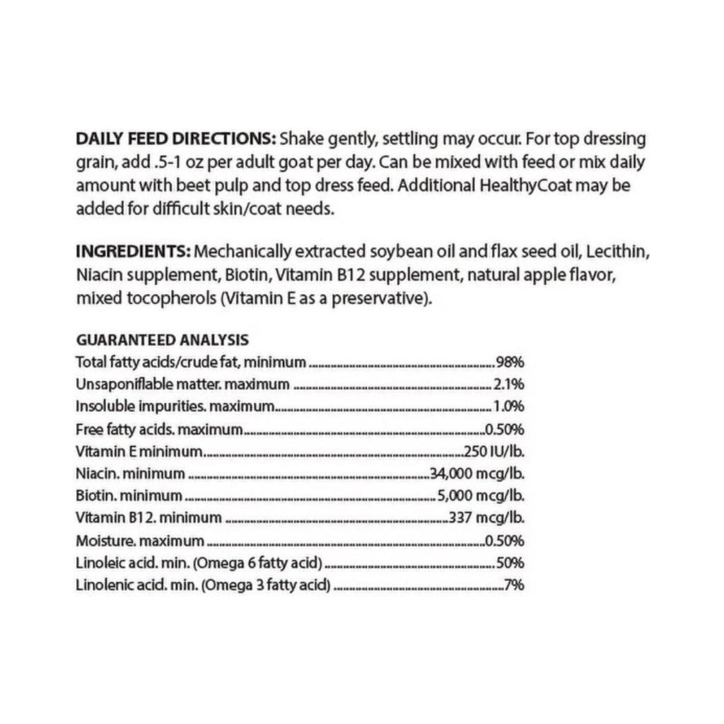 Healthy Coat Feed Supplement for Goats (32 oz)