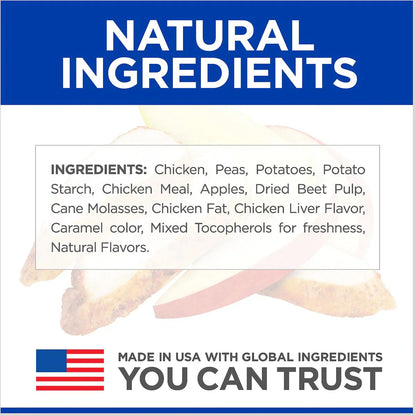 Hill's Natural Grain Free treats for dogs with Chicken & Apples, Crunchy Dog Treat, 8 oz bag