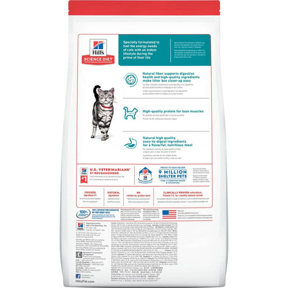 Hill's Science Diet Adult Indoor Dry Cat Food, Chicken Recipe