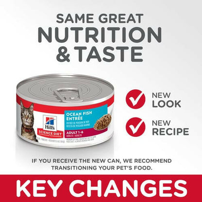 Hill's Science Diet Adult Ocean Fish Entrée Canned Cat Food (2.9 oz x 24 cans)