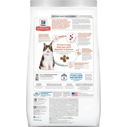 Hill's Science Diet Adult Perfect Digestion Chicken, Barley, & Whole Oats Recipe Dry Cat Food (13 lb)