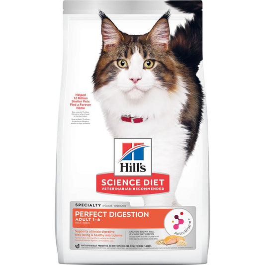 Hill's Science Diet Adult Perfect Digestion Salmon, Dry Cat Food (3.5 lb)