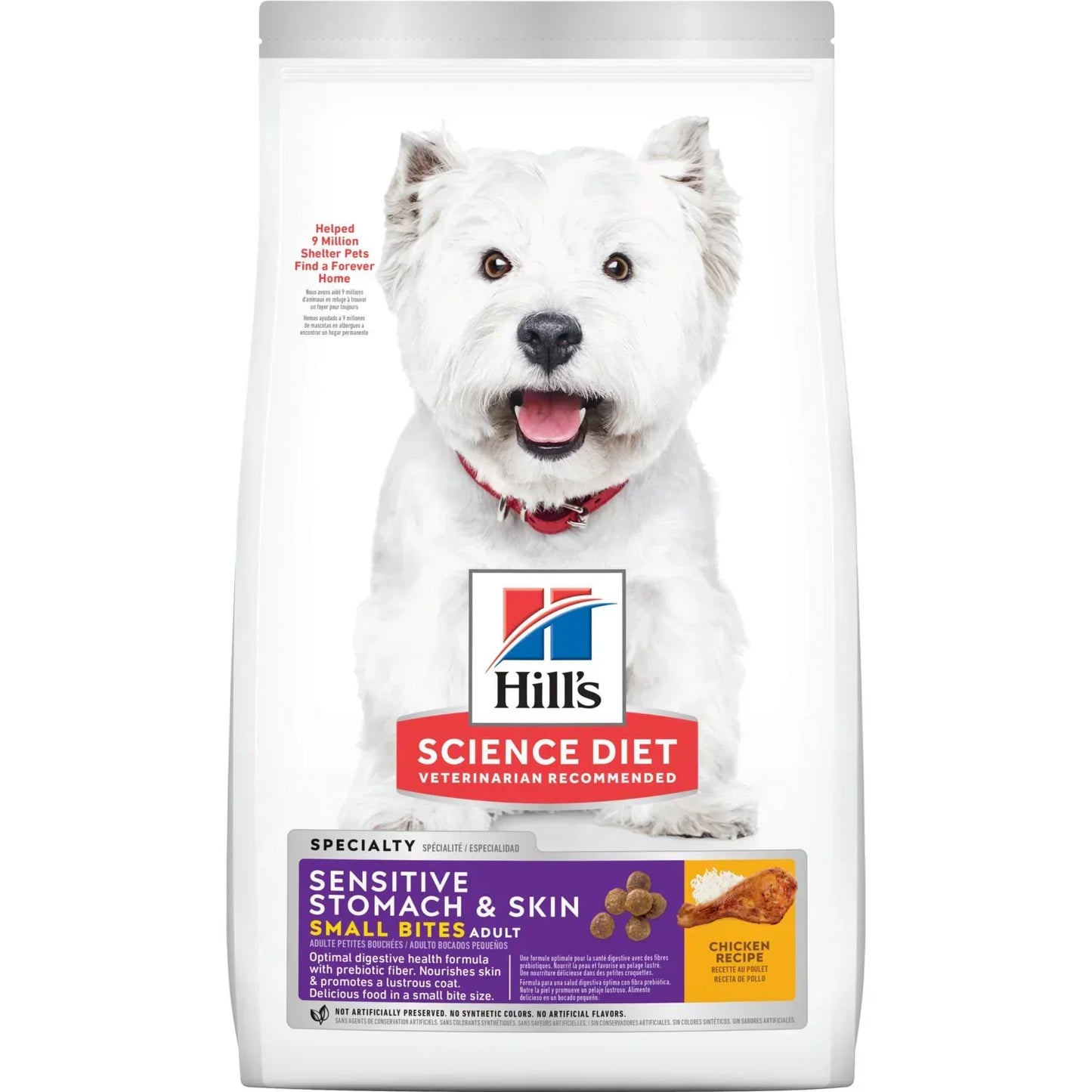 Hill's Science Diet Adult Sensitive Stomach & Skin Small Bites Chicken Recipe Dry Dog Food