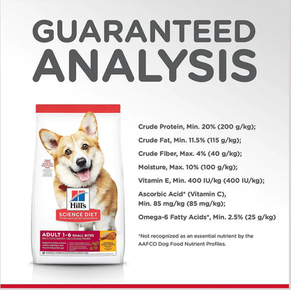 Hill's Science Diet Adult Small Bites Dry Dog Food, Chicken & Barley Recipe