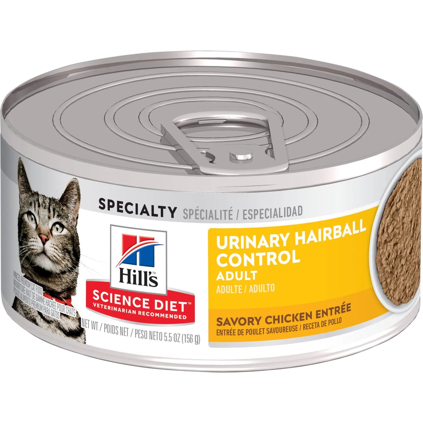 Hill's Science Diet Adult Urinary & Hairball Control Canned Cat Food, Savory Chicken (2.9 oz x 24 cans)