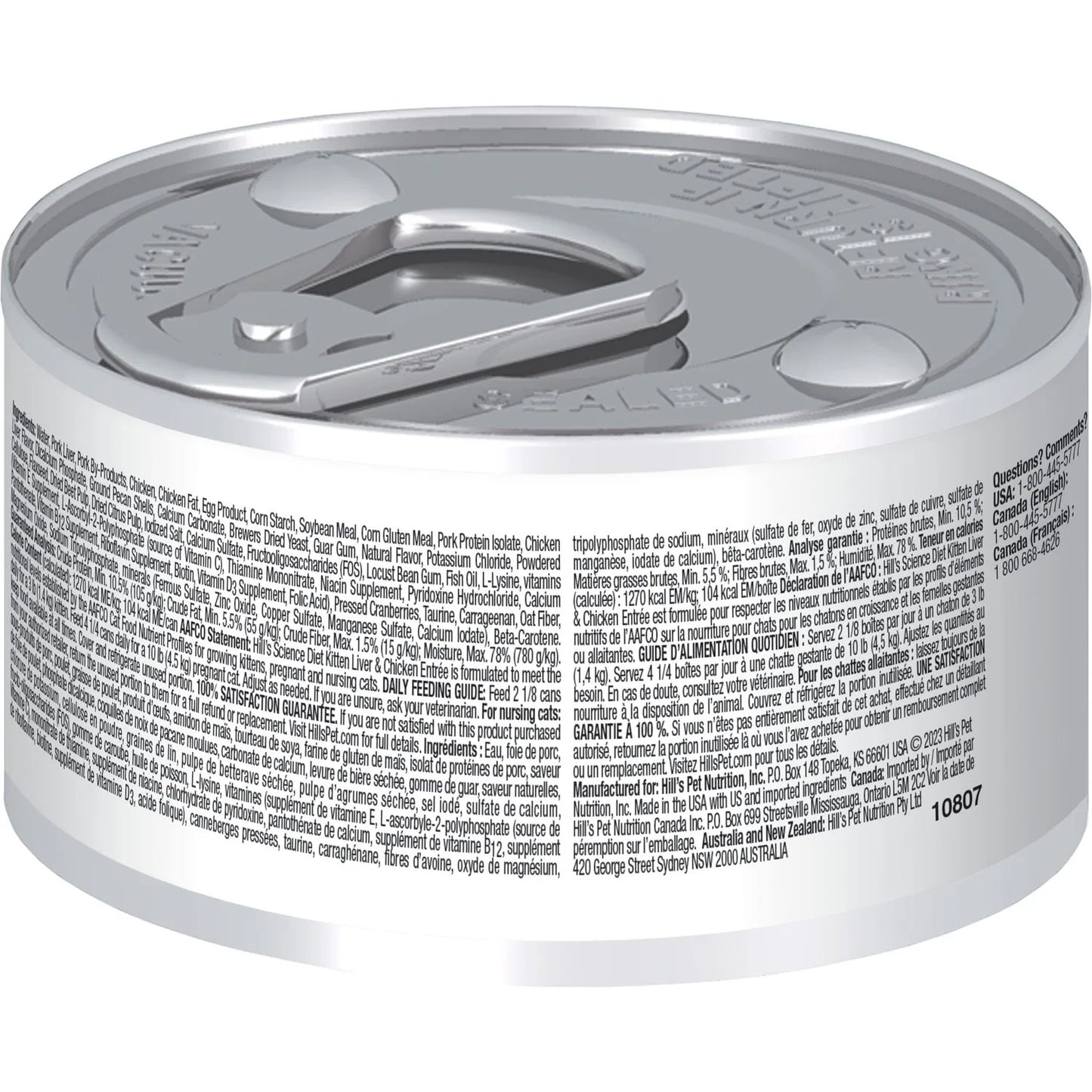 Hill's Science Diet Kitten Canned Cat Food, Liver & Chicken Entrée (5.5 oz x 24 cans)