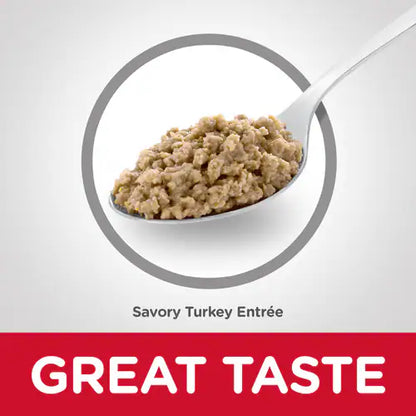Hill's Science Diet Senior 7+ Canned Cat Food, Savory Turkey Entrée (5.5 oz x 24 cans)