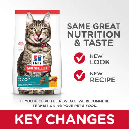 Hill's Science Diet Senior 7+ Indoor Dry Cat Food, Chicken Recipe (15.5 lb)
