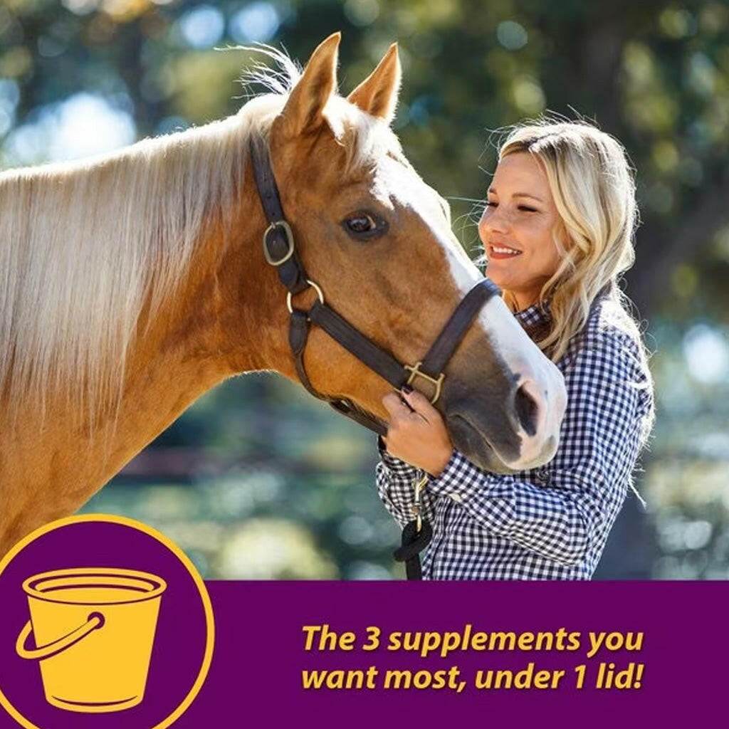 Horse Health Products Joint Combo Hoof & Coat 3-in-1 Apple Flavor Pellets Horse Supplement