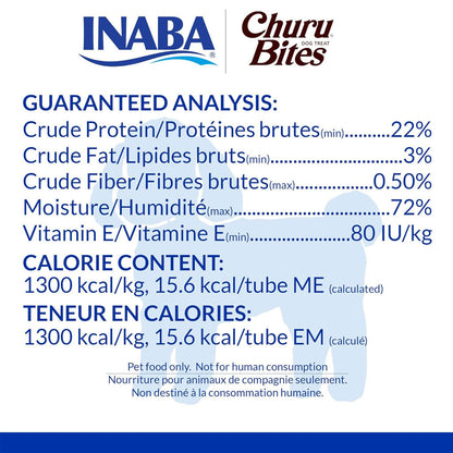 Inaba Churu Bites Chicken Recipe wraps Chicken with Cheese Dog Treats, 0.42-oz X 8 Tubes