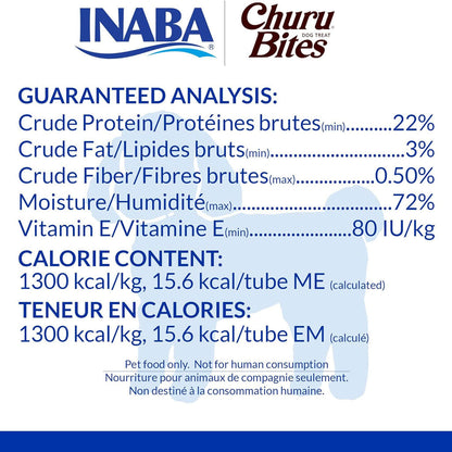 Inaba Churu Bites Chicken Recipe wraps Chicken with Salmon Dog Treats, 0.42-oz X 8 Tubes