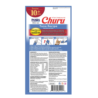 Inaba Churu for Senior 10+ Lickable Cat Treats (0.5-oz tube)