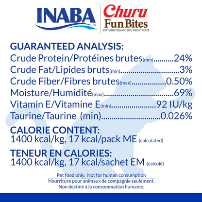 Inaba Churu Fun Bites Chicken Recipe Wraps Soft & Moist Cat Treats (3 packs)