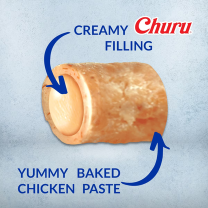 Inaba Churu Fun Bites Chicken Recipe Wraps Soft & Moist Cat Treats (3 packs)
