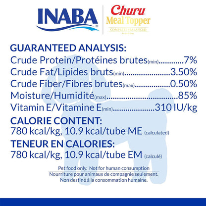 Inaba Churu Meal Topper Chicken with Beef Recipe Dog Food, 0.5-oz x 4-tubes