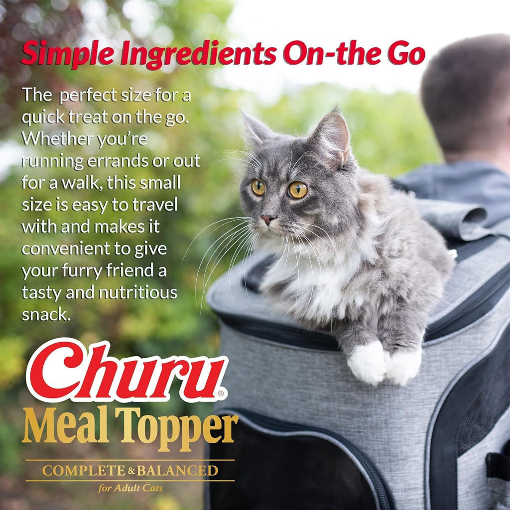 Inaba Churu Meal Topper Tuna Recipe Cat Food, 0.5-oz x 4-tubes