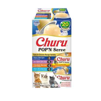 Inaba Churu Pop'n Serve Variety Pack Lickable Cat Treats